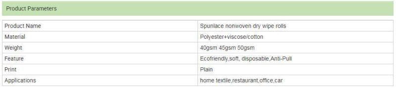 Customized Dry Spunlace Nonwoven Wipes 125 Counts for Wet Wipes in Bucket