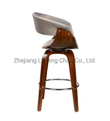 Wood Bar Stool Freestyle Classy Plywood 360 Degrees Rotatable Bar Chair