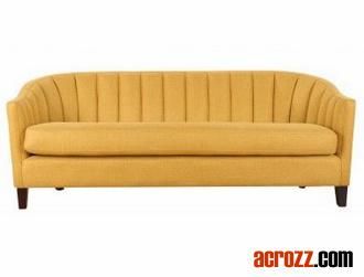 New Design Wood Linen Velvet Chaise Lounge Three Seat Chair Sofa