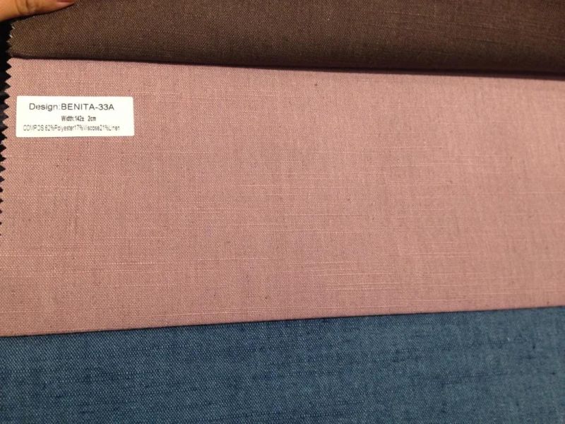 Textile 62% Polyester Upscale Plain Dyed Upholstery Sofa Covering Fabric