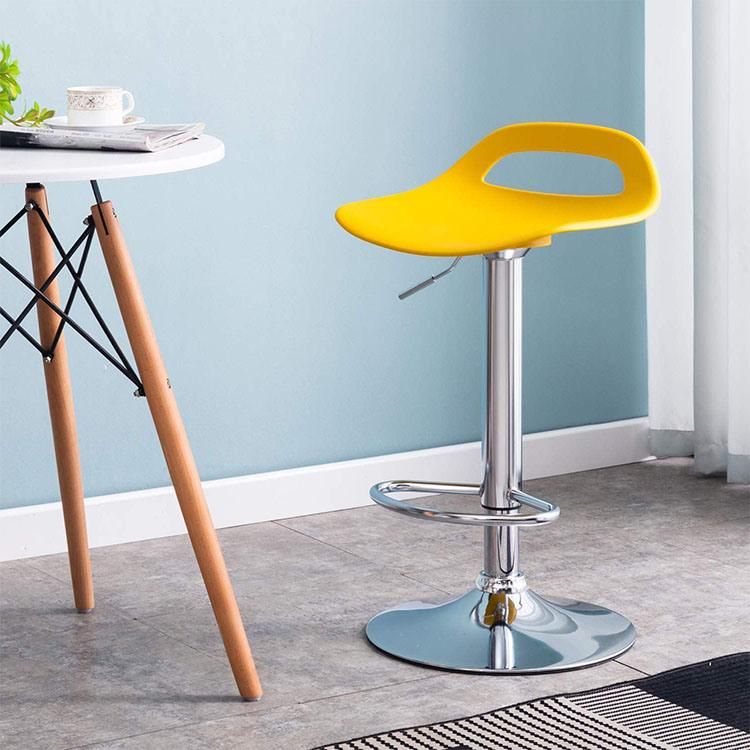 Newly Design Cheap Commerical furniture Colorful Bar Stool Adjustable Lift Plastic Bar Chair