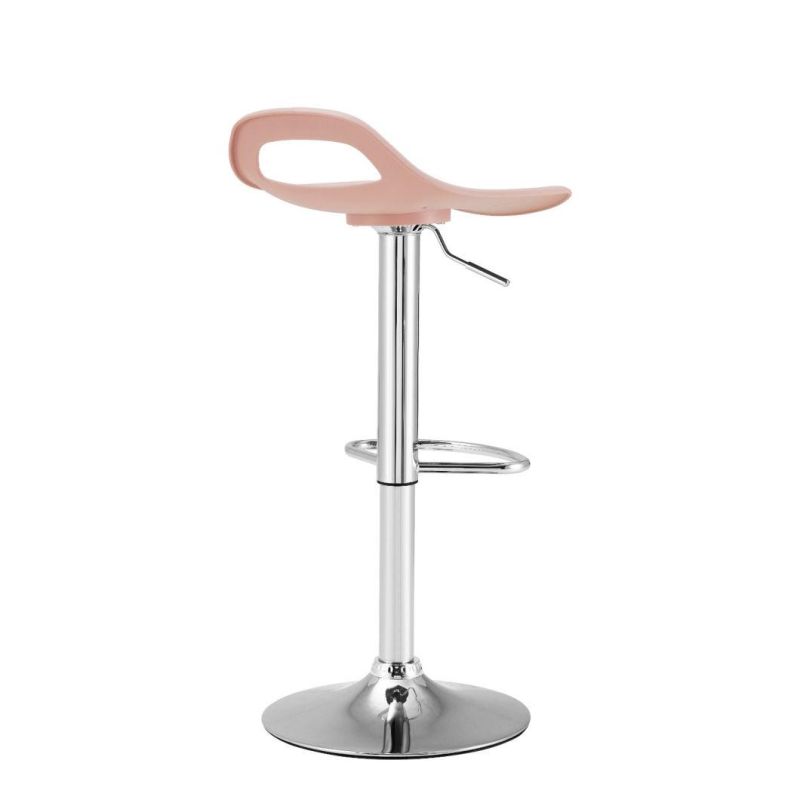 Wholesale Adjustable Bar Chair Swivel High Nordic Leather Modern Bar Chair with Metal Leg