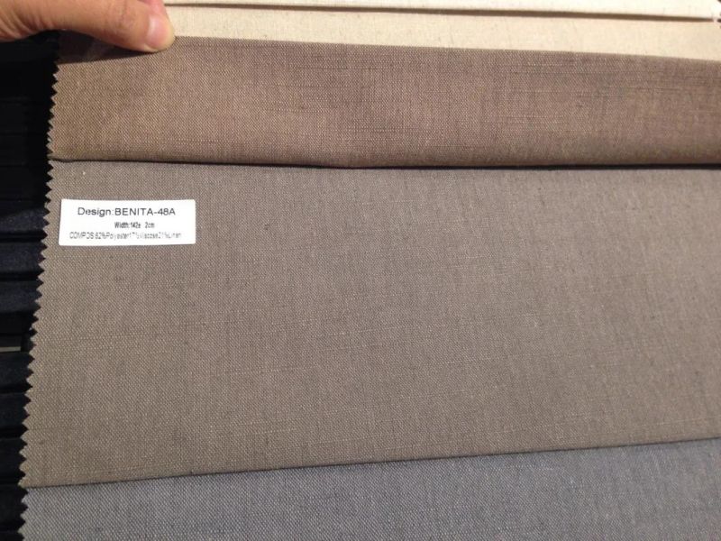 Textile 62% Polyester Upscale Plain Dyed Upholstery Sofa Covering Fabric