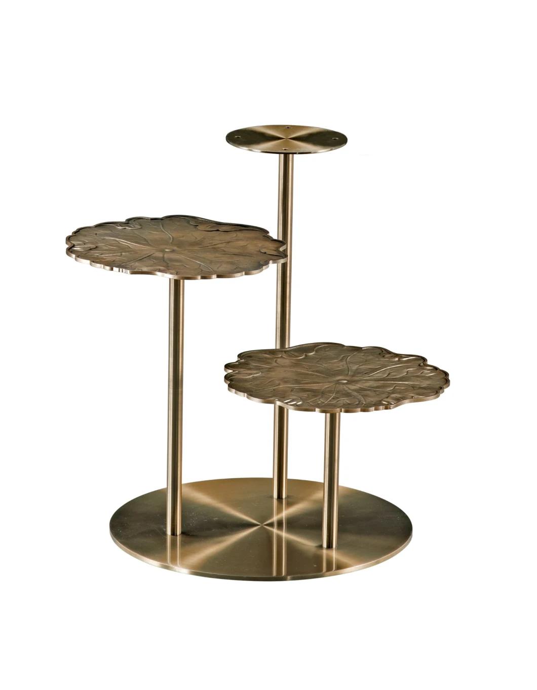 Modern Contemporary Luxury Decorative Gold Stainless Steel Marble Leisure Bedside Furniture Coffee Side Table