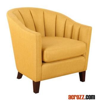 Classic Wood Linen Velvet Chaise Lounge Chaie Accent Chair