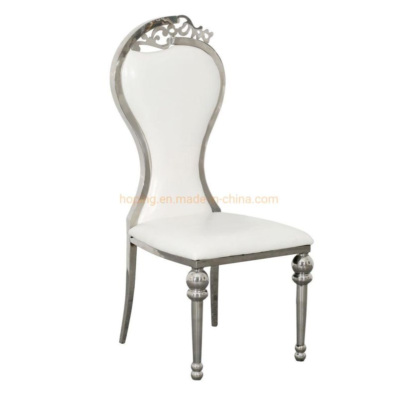 Hotel Furniture Butterfly Back Good Design Dining Table Chair Outdoor Restaurant White Wedding Chair Phoenix Stainless Steel Back Dining Chairs