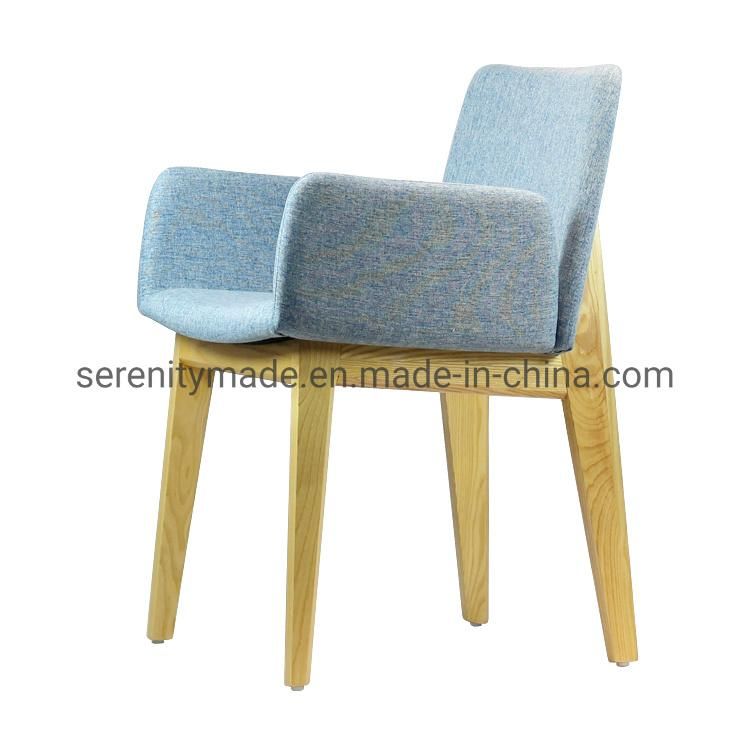 Factory Supply High Quality Wood Frame Fabric Dining Chair