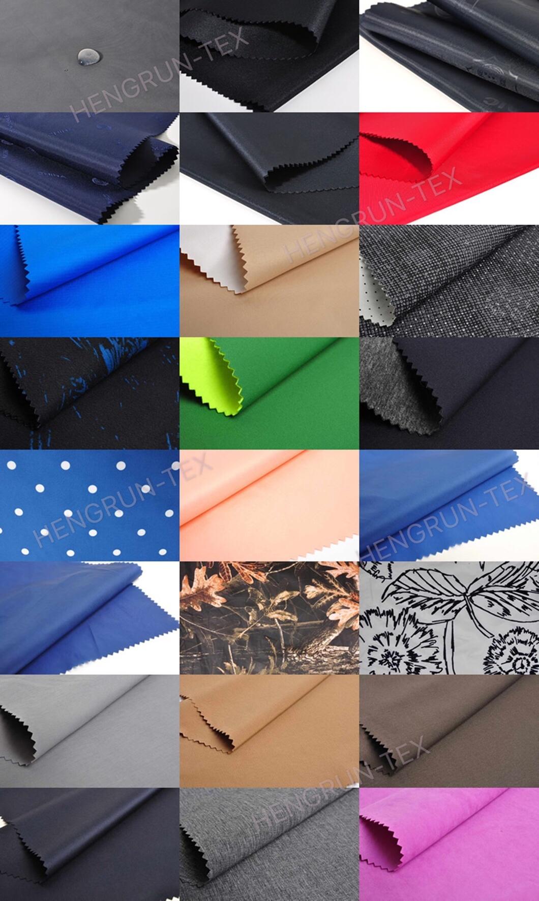 47GSM 100% Polyester Melange Four Way Stretch Bonded PU Membrane Fabric for Sofa Skirt Shirt Loose Pants Jacket Coat