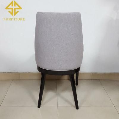 Living Room Furniture Wood Legs Fabric Hotel Restaurant Dining Chair