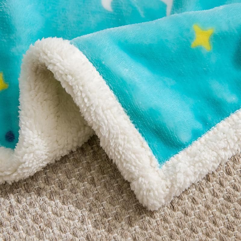 Premium Flannel Fleece with Sherpa Baby Blanket for Girls and Boys Perfect for Couch Bed