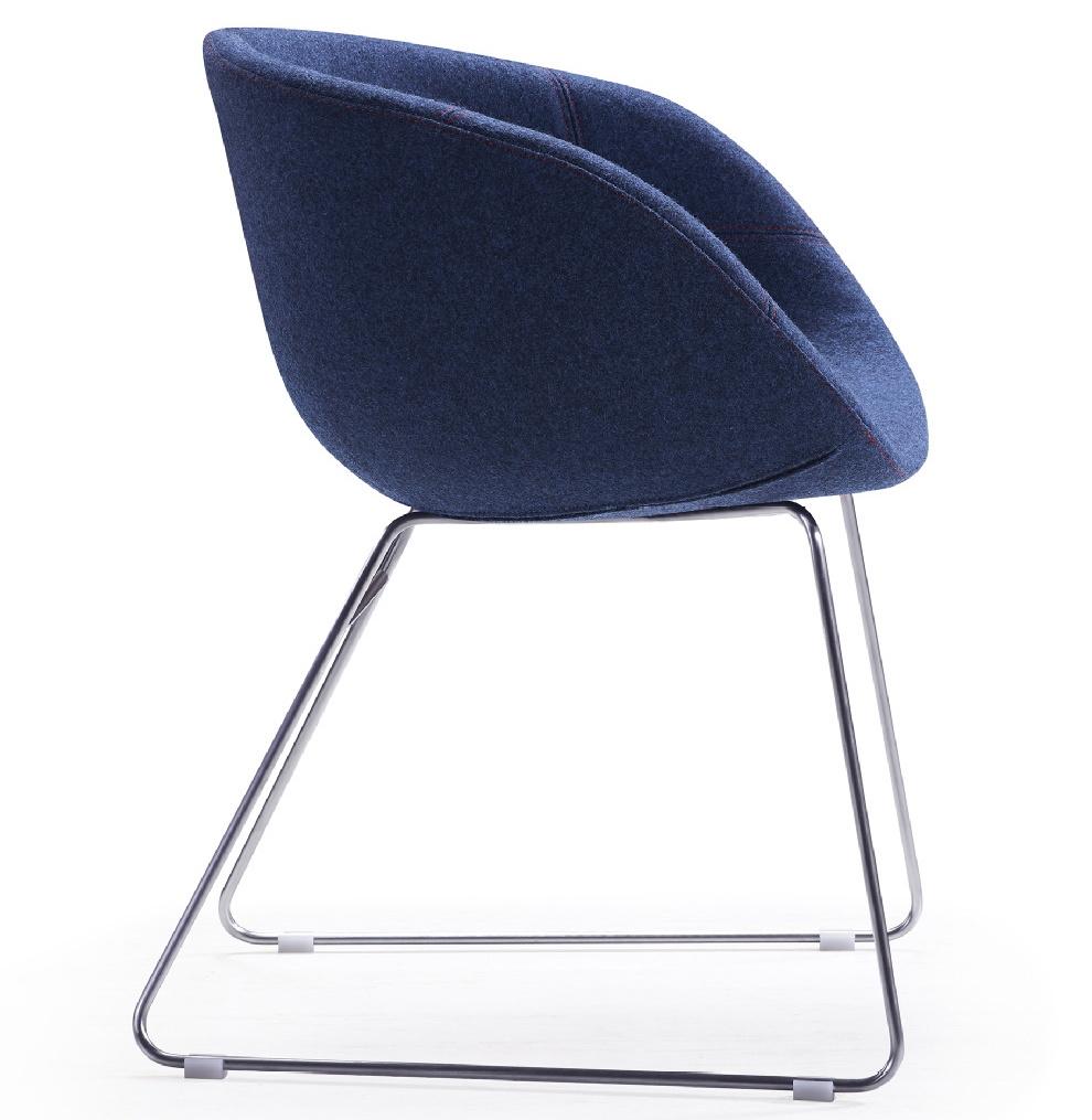 Stainless Steel Simple Style Moulded Foam Fabric Study Chair