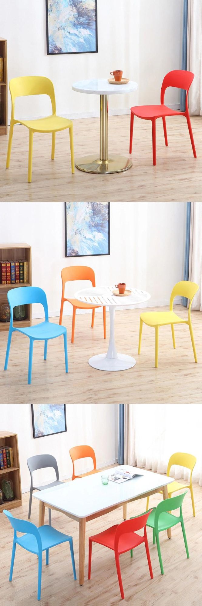 Hot Sale Outdoor Garden Event Restaurant Furniture Leisure Plastic Chairs Colorful PP Plastic Stacking Chair,