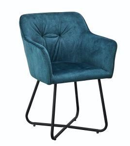 Wholesale Velvet Dining Chair with Metal Legs