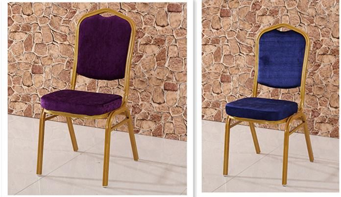 Modern Customzied Hall Stackable Metal Fabric Banquet Chairs for Weeding