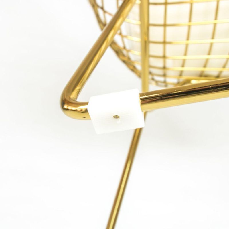 Popular Stackable Painted or Chrome Golden Steel Wire Dining Chair