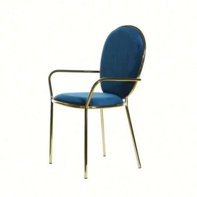 Modern Factory High Quality Custom Metal Leg Fabric Velvet Dining Room Chair Home Furniture Promotion Dining Room Chair