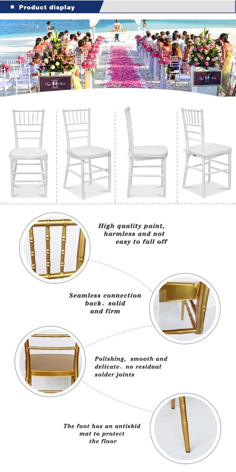 Stacking Metal White Chiavari Chair for Romantic Wedding