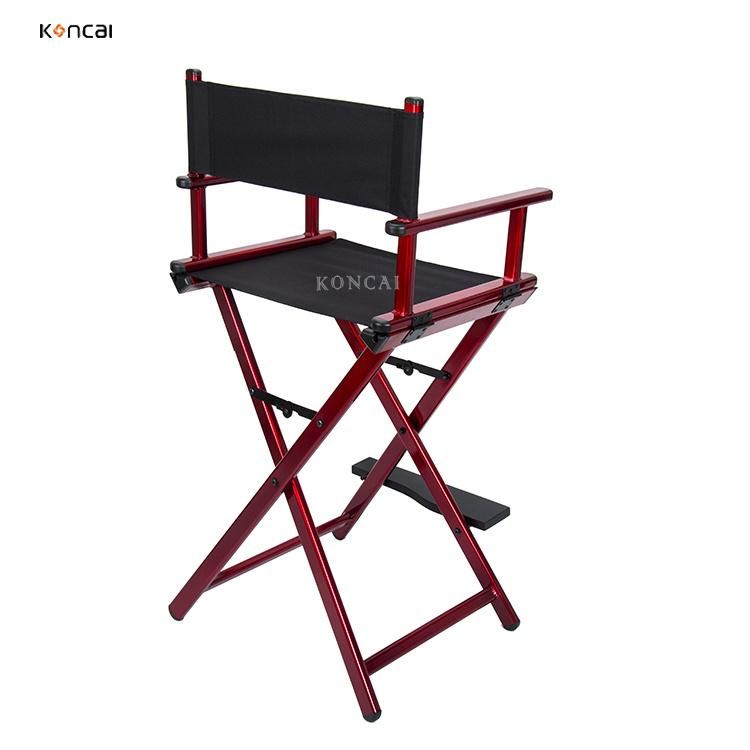 Koncai Professional Salon Hairdressing Aluminium Makeup Chair Folding Make up Director Chair
