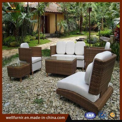 Wicker Furniture Rattan Sofa Set for Garden with Aluminum Frame (WF-132)