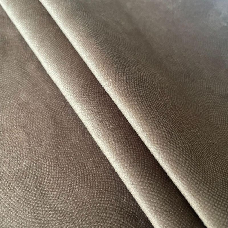 Polyester Burnout Plush Velboa Knitted Velour Knitting Velvet Sofa Furniture Fabric Couch Cloth 102