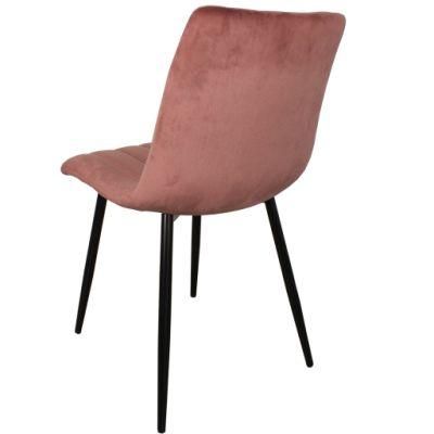 Dining Chair Kd Wooden Legs and Fabric Upholstered Dining Chair