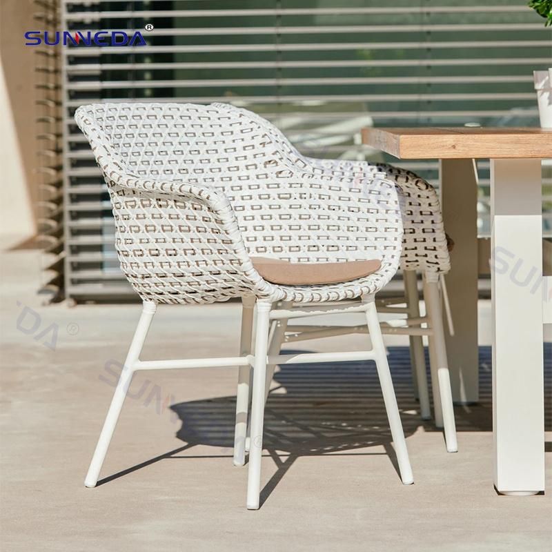 Modern Leisure Garden Rattan Dining Chairs Set