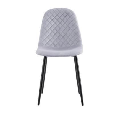 Hotsale High Quality Dining Chair Velvet Fabric Metal Leg Home Furniture