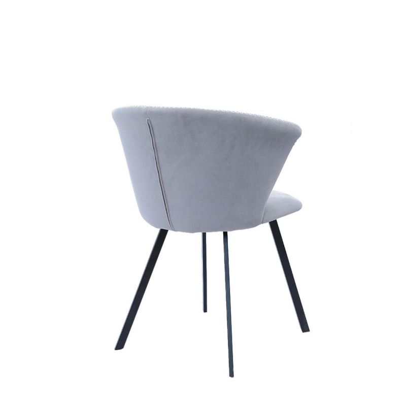 Modern Home Restaurant Bar Furniture Upholstered Colored Velvet Fabric Dining Chair
