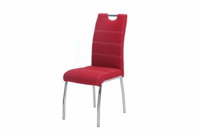 Hot Sale Fabric Chrome Metal Dining Chair