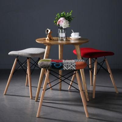 Wholesale Factory Price Cheap Polycarbonate Indoor Patchwork Fabric Stool Dining Room Chair