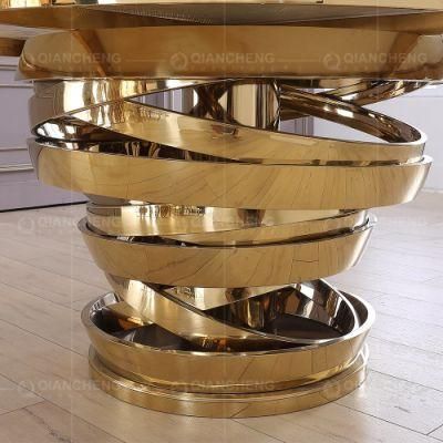 Hot Sale Marble Glass Golden Centerpieces Wedding Table