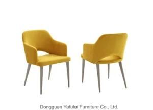 Classic Hot Sale Yellow Fabric Dining Chair