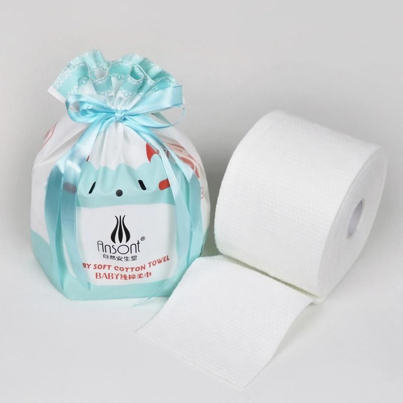 Disposable Cotton Soft Towel Thickened Cleansing Towel Makeup Remover Cotton Facial Cleansing Towel Roll Type Dry Wet Nonwoven Tissue