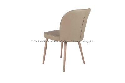 Home Furniture Hotel Luxury Soft Back Velvet Fabric Dining Chair with Metal Legs Soft Velvet Seat for Lounge Dining Chairs