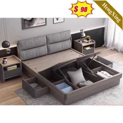 Modern Hotel Home Apartment Living Room Bedroom Set Furniture King Double Wall Sofa Bed with Nighstand