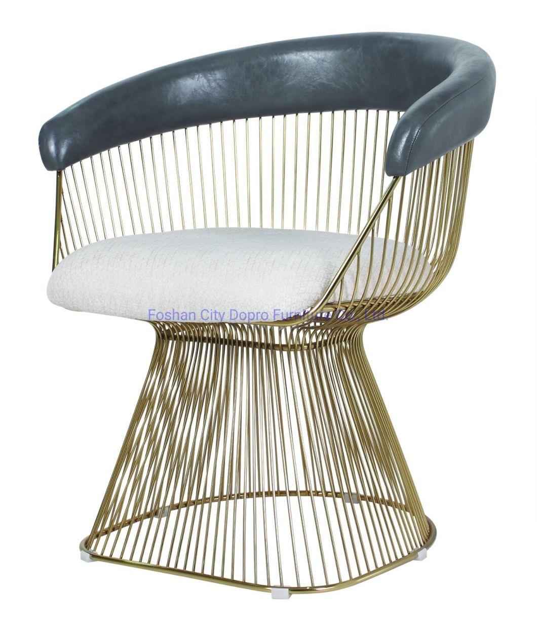Popular Design Bar Chair Gold Stainless Steel Leg Fabric Seat
