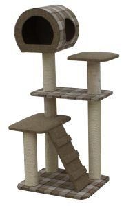 Wholesale Pet Products Unique Cat Furniture Cat Tree with Ladder and Cave