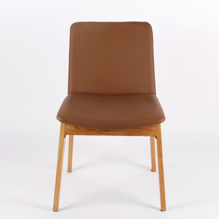 Kvj-7086 Kd Disassembled Simple PU Upholstery Wood Dining Chair