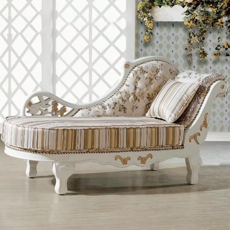 Wood Furniture Factory Wholesale Chaise Lounge in Optional Chaise Sofa Color