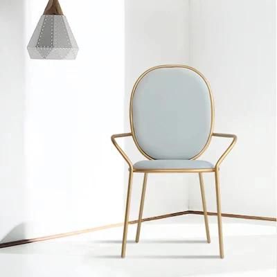Luxury High Back Velvet Fabric Dining Chair