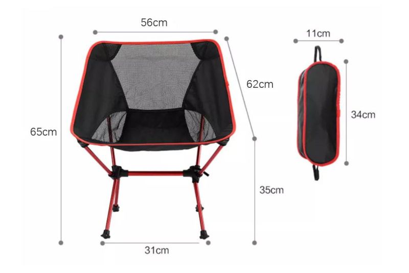 Travel Lightweight Aluminum Ground Folding Chair, Beach Chair, Camping Chair