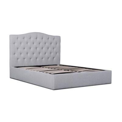 Lift up Storage Bed Button Mechanism Plywood Bed Frame with Storage