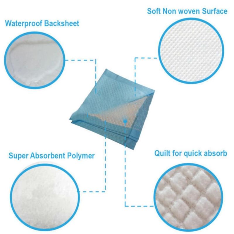 OEM ODM Bulk 45*60cm 60*60cm 60X90cm Disposable Adult Disposable Sanitary Underpad Waterproof Bed Pads for Elderly
