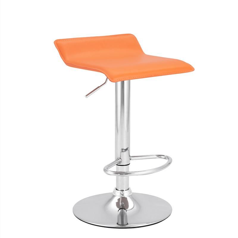 Hot Selling Bar Furniture Chair Modern Swivel Stainless Steel Adjustable Leather Bar Stool