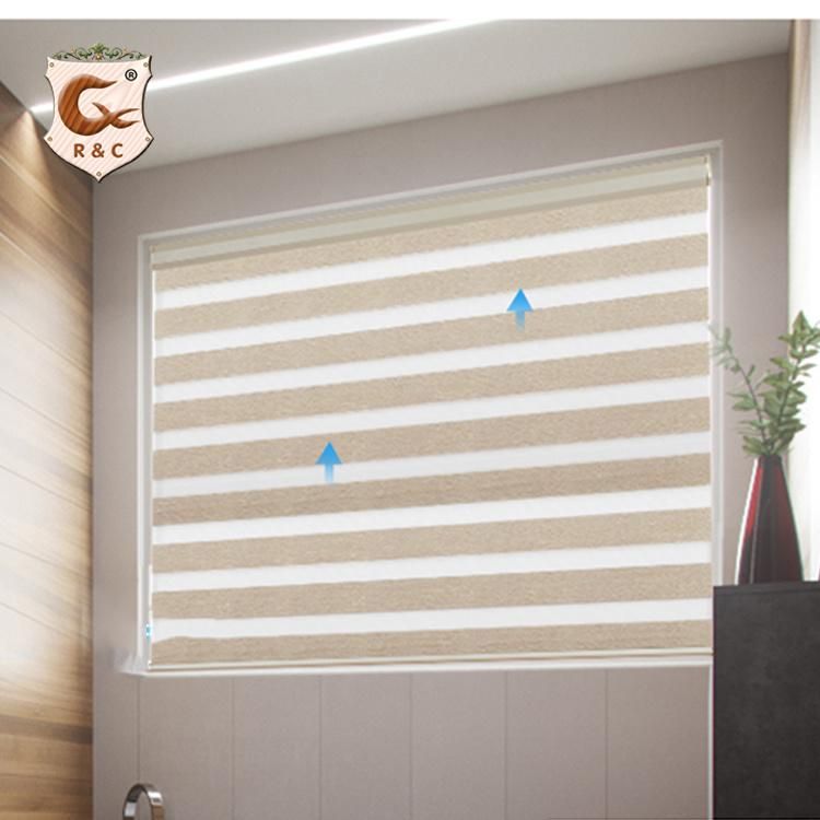 Window Zebra Blinds High Quality Low Price Day and Night Blinds Shades Motor Control Sunscreen