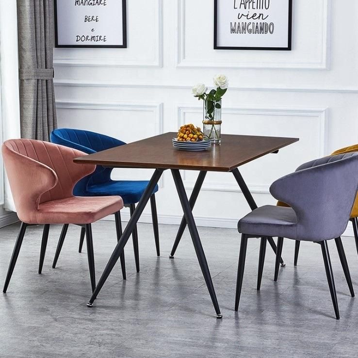 Free Sample Modern Cheap Indoor Home Furniture Room Restaurant Dining Velvet Modern Dining Chair