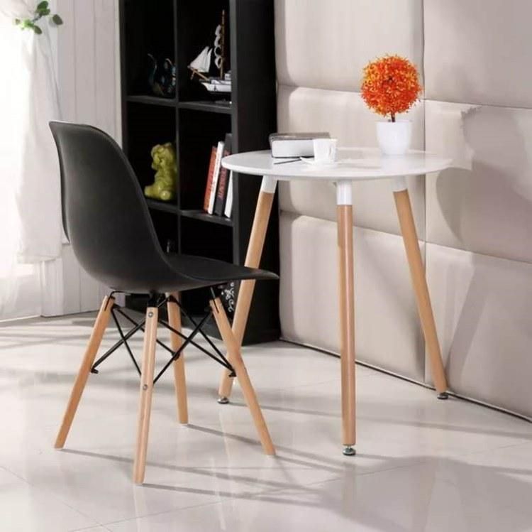 2021 Sillas Y Mesas Rustic Italian 3 Legged Round White Wood Home Side Leisure Table for Dining