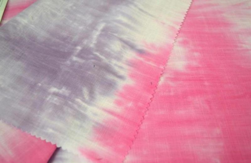 21s 105g Tie-Dyed Linen Type Fabric Slubbed Fabrics for Sweater Hoody Curtains