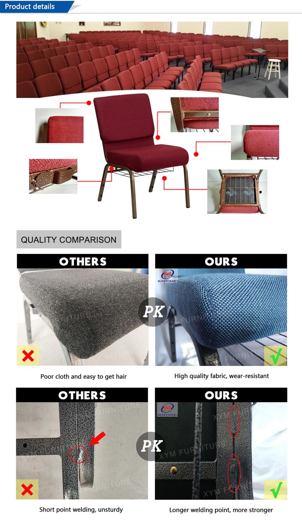 High Quality Soft Cushion Fabric Church Chair