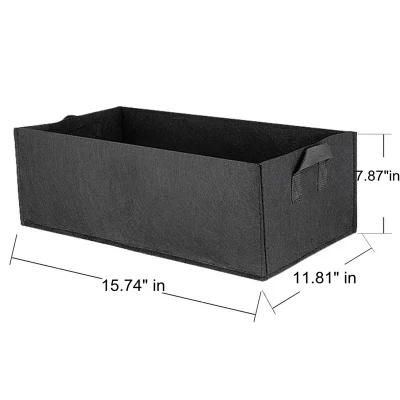 5 Pack Fabric Raised Garden Bed, Square Garden Flower Grow Bag Vegetable Planting Bag Planter Pot with Handles for Plants, Flowers